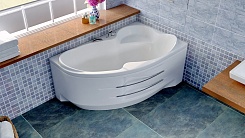 BellSan Акриловая ванна Индиго 160x100 L с гидромассажем – фотография-3